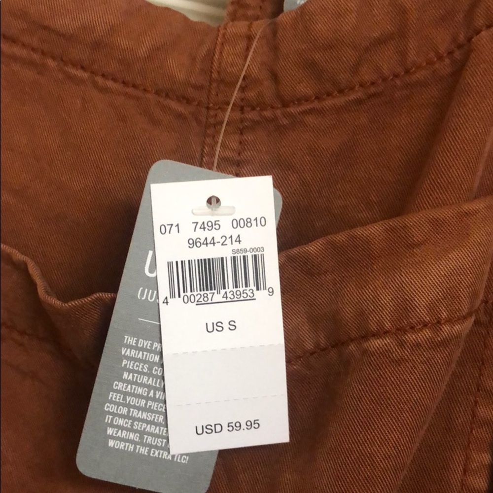 Aerie burnt orange/light brown overalls